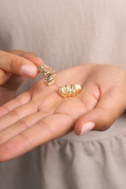 Heliophilia Silver Pendientes de Oro con Recubrimiento de Laca
